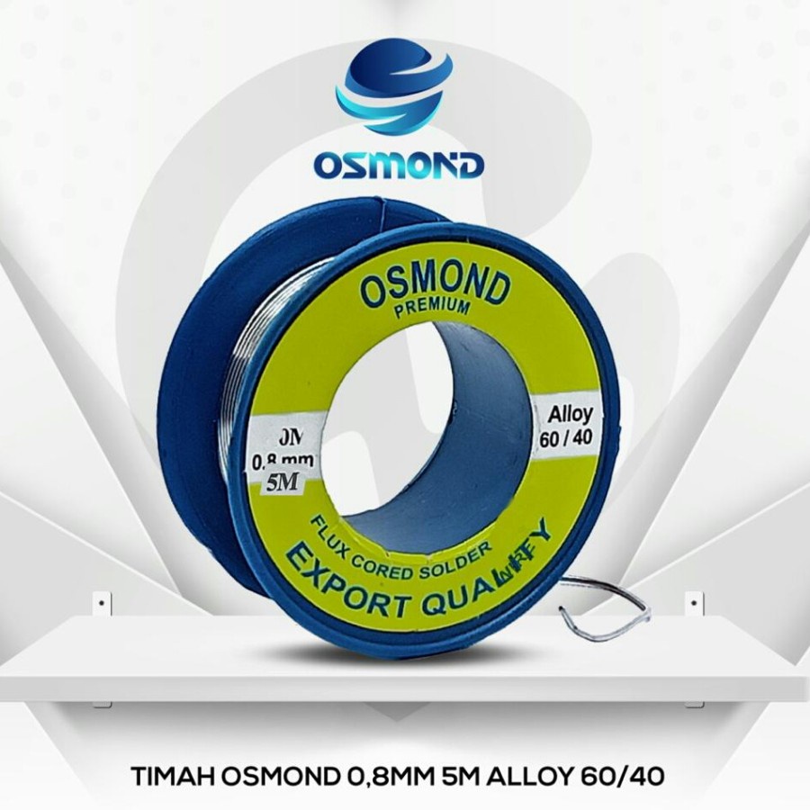 Jual TIMAH SOLDER OSMOND DIAMETER 0.8MM 60/40 5M 10M PER ROLL | Shopee ...