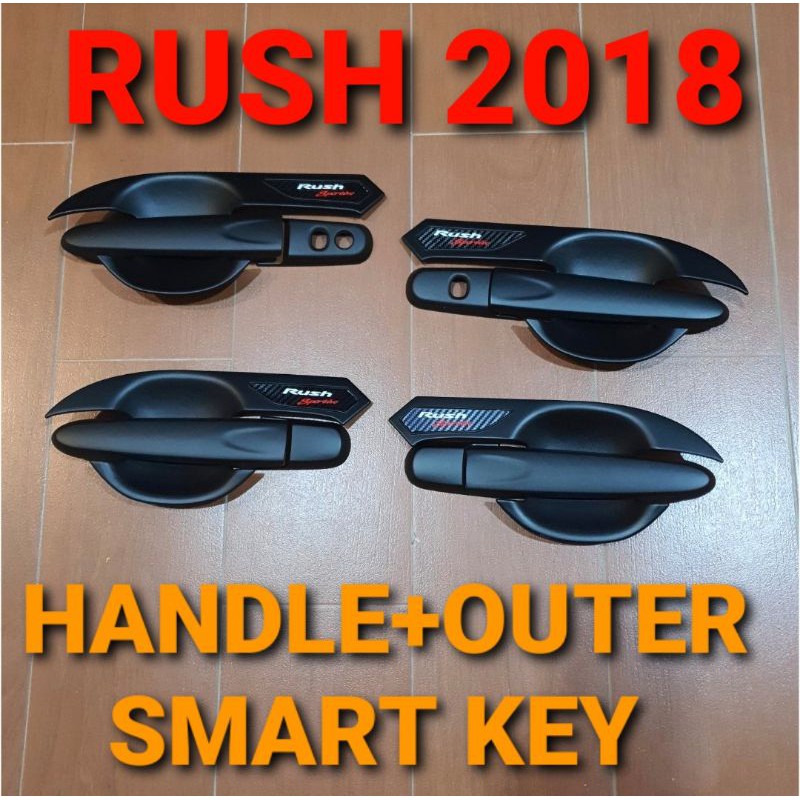Jual Paket Cover handle outer smart key RUSH 2018-UP activo black ...