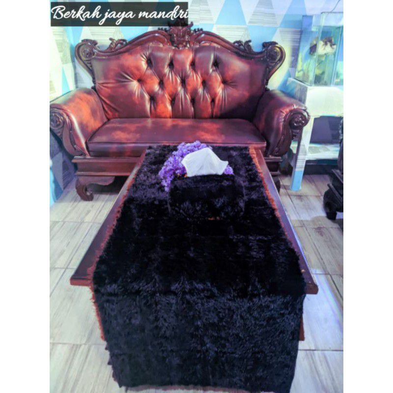 Jual taplak meja bulu raspur P150cm x L50cm | Shopee Indonesia