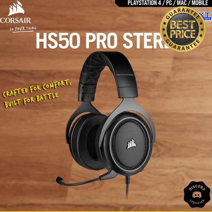 Jual Corsair Hs50 Stereo Gaming Headset Carbon Ready Stock