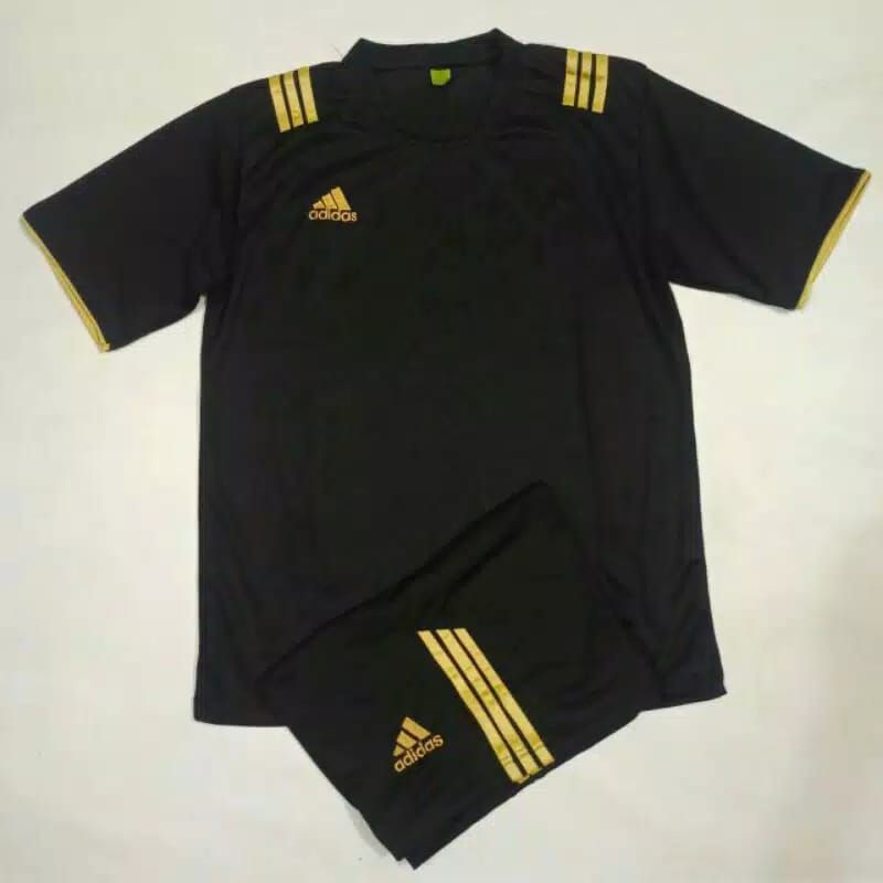 STELAN JERSEY BOLA FUTSAL ADIDAS HITAM GOLD