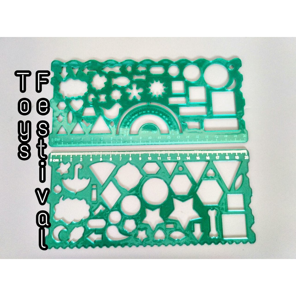 Jual Penggaris double menggambar pola - fancy ruller pattern - code MS ...