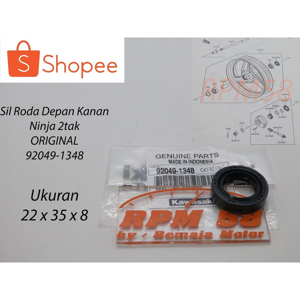 Jual sil roda depan sil debu laher roda depan ninja r ninja rr kawasaki ...
