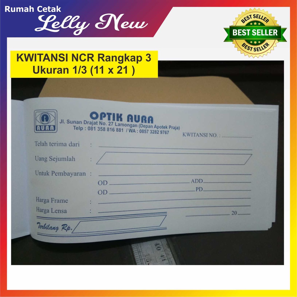 Jual Nota Kwitansi Ncr Rangkap 3 Ukuran 13 11 X 21 Cm Shopee Indonesia 9150