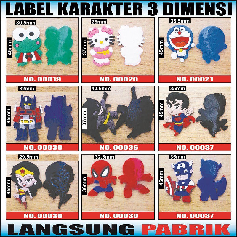 Jual Label Karakter Anak Kartun Super Hero Gojek BEkasi | Shopee Indonesia