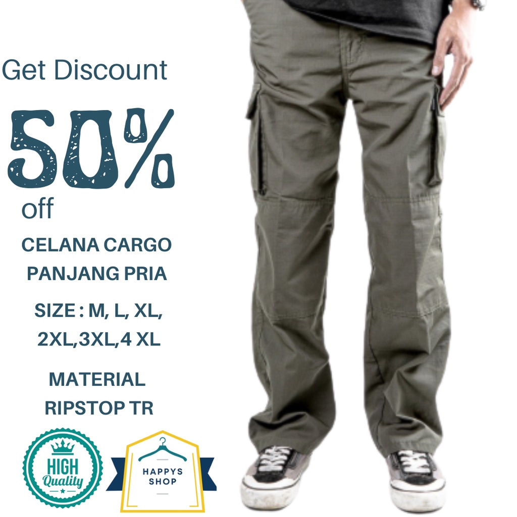 Jual Celana Cargo Kargo Outdoor Lapangan Panjang Long Cargo Pants Pria ...