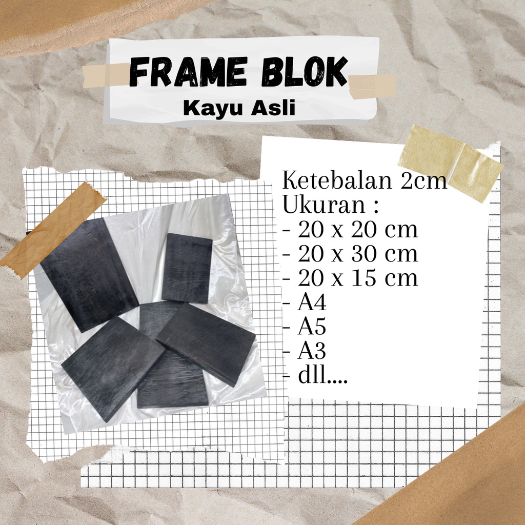 Jual Frame Block Kayu Asli Untuk Wall Decor Hiasan Dinding Dan Untuk Foto Tebal Mm X Cm