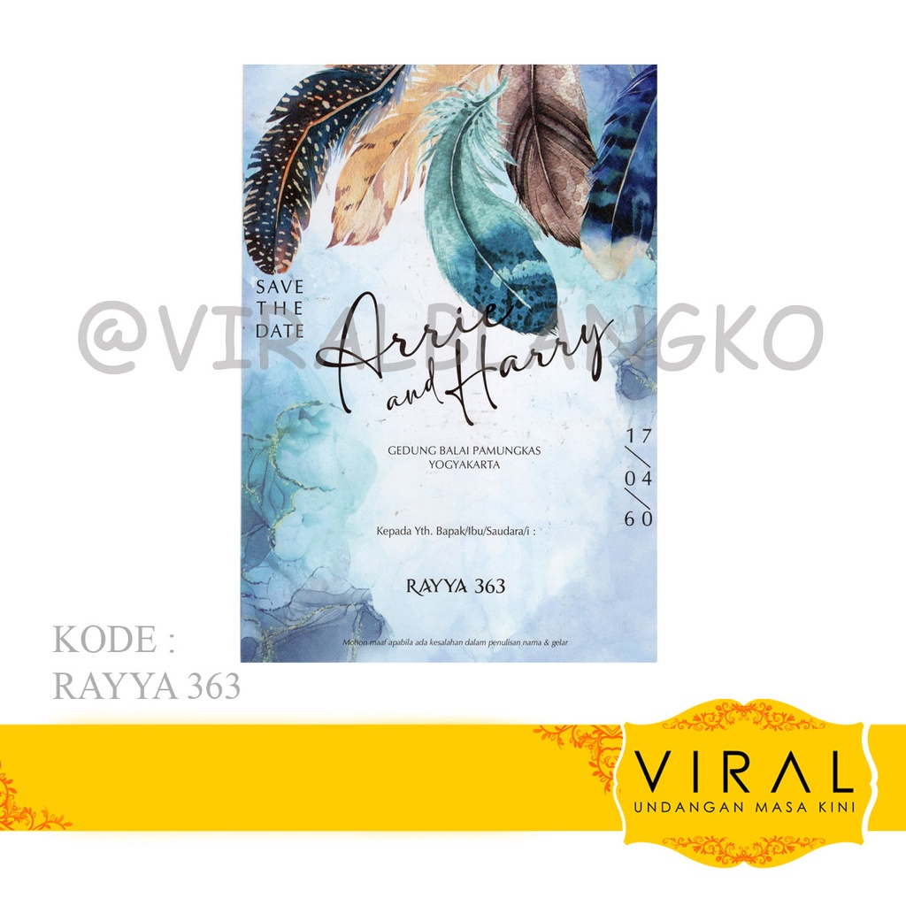 Jual BEST SELLER Blangko Undangan Pernikahan Rayya 363 Desain Menarik ...