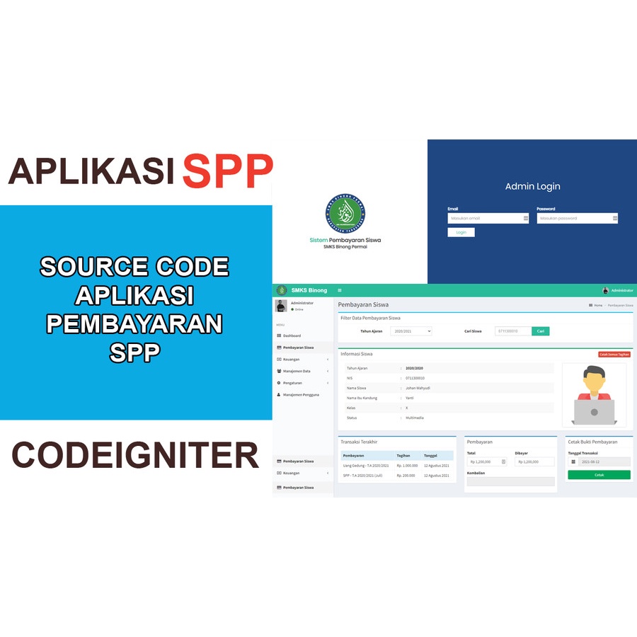 Jual Source Code Aplikasi SPP Pembayaran Sekolah | Shopee Indonesia