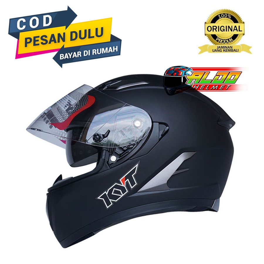 Jual HELM KYT KYT FALCON HELM FALCON SOLID BLACK DOFF FULL