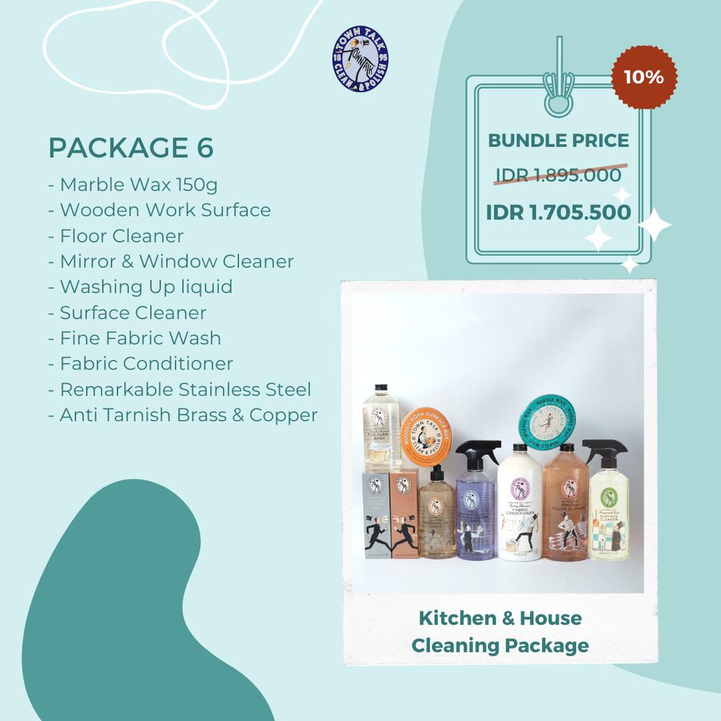 Jual Town Talk Polish - Kitchen & House Cleaning Package | Shopee Indonesia
