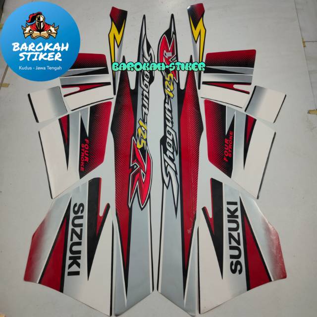 Jual Striping stiker polet motor suzuki shogun 125 r 2005 2006 hitam ...