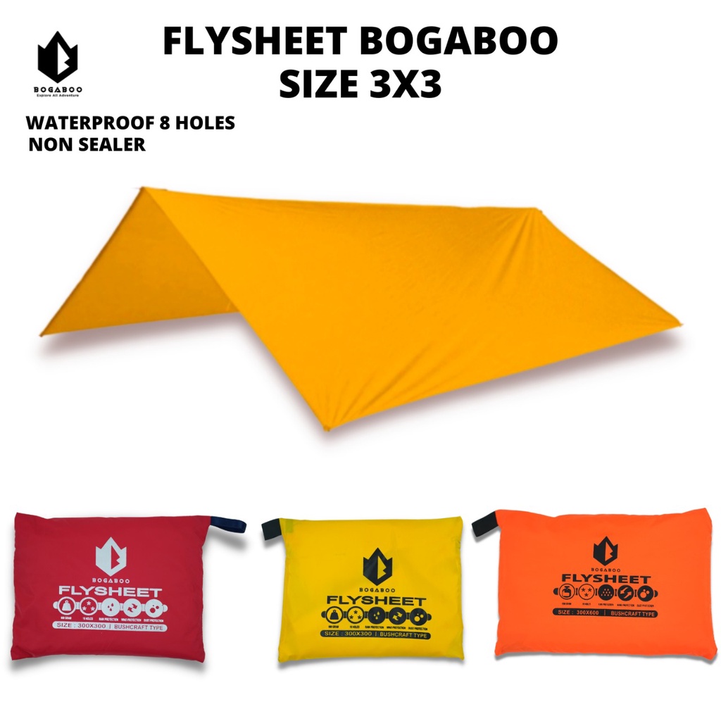 Jual Flysheet Ultralight Waterproof Ukuran 3x3 Meter 8 Lubang