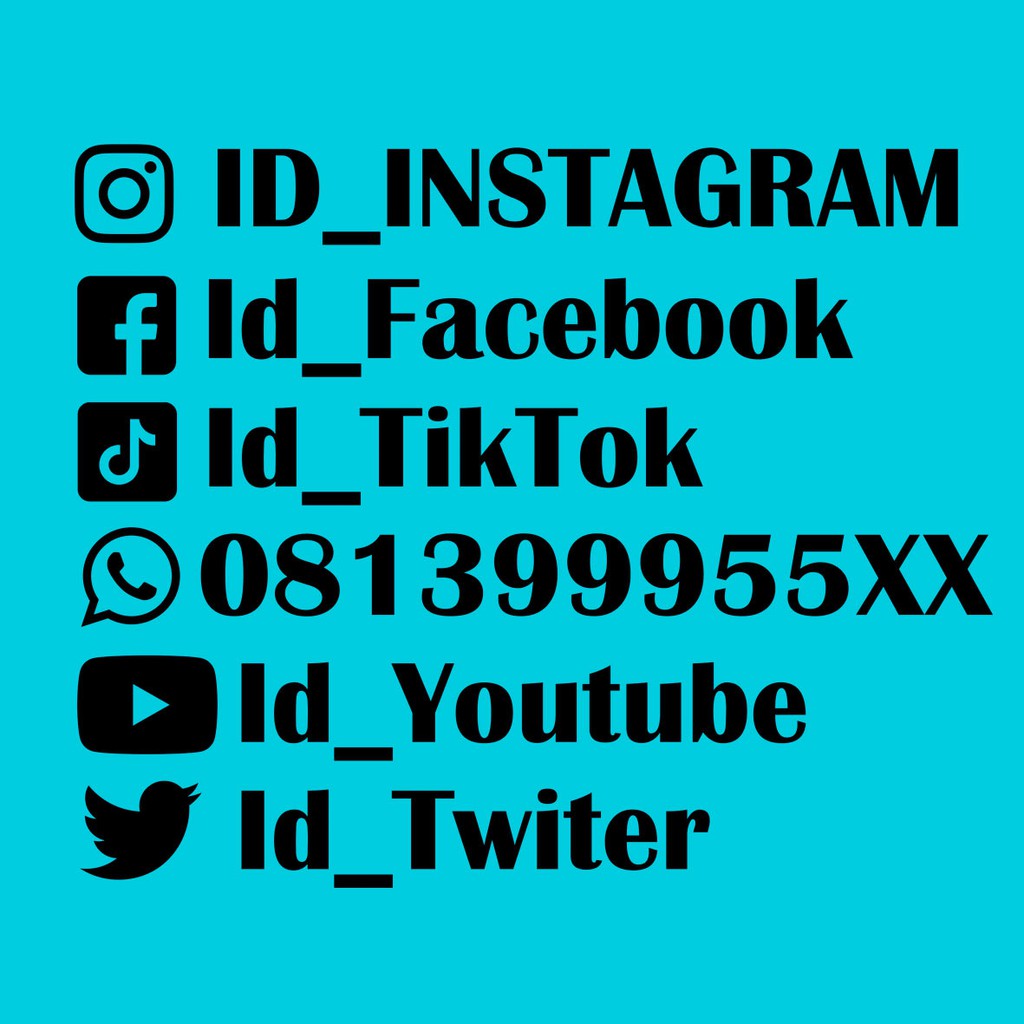 Jual STIKER Custom SOSMED HELM MOTOR SEPEDA CUTTING STICKER NAMA ...