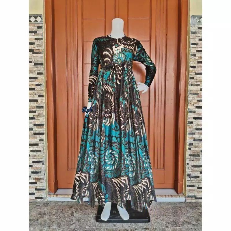 Jual Ms Gamis Batik Sriwedari Maxi Bumil Busui Katun Sogan Allsize Jumbo Shopee Indonesia