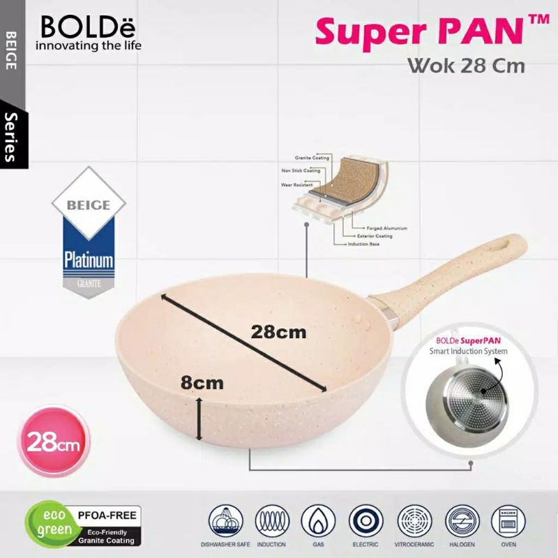 Jual Bolde Super Pan Wok 28cm Beige | Shopee Indonesia