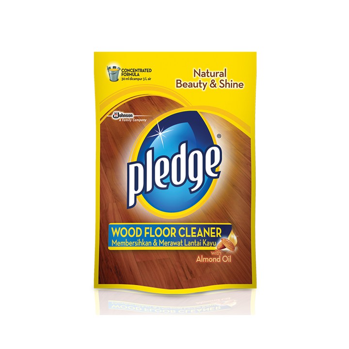 Jual Pledge Wood Floor Cleaner With Almond Oil Pouch 400 ml | Shopee ...