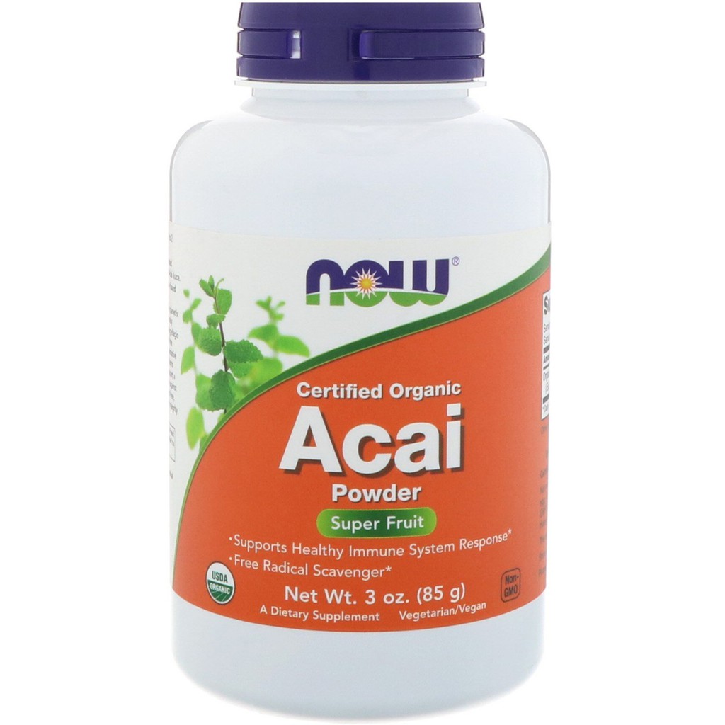 Jual Now Foods, Certified Organic Acai Powder, 3 oz (85 g) PRE ORDER ...