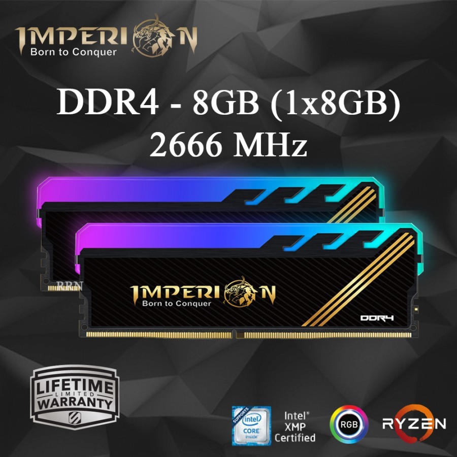 Jual RAM IMPERION RGB DDR4 16GB (2X8GB) 2666MHz KIT RAM PC RGB