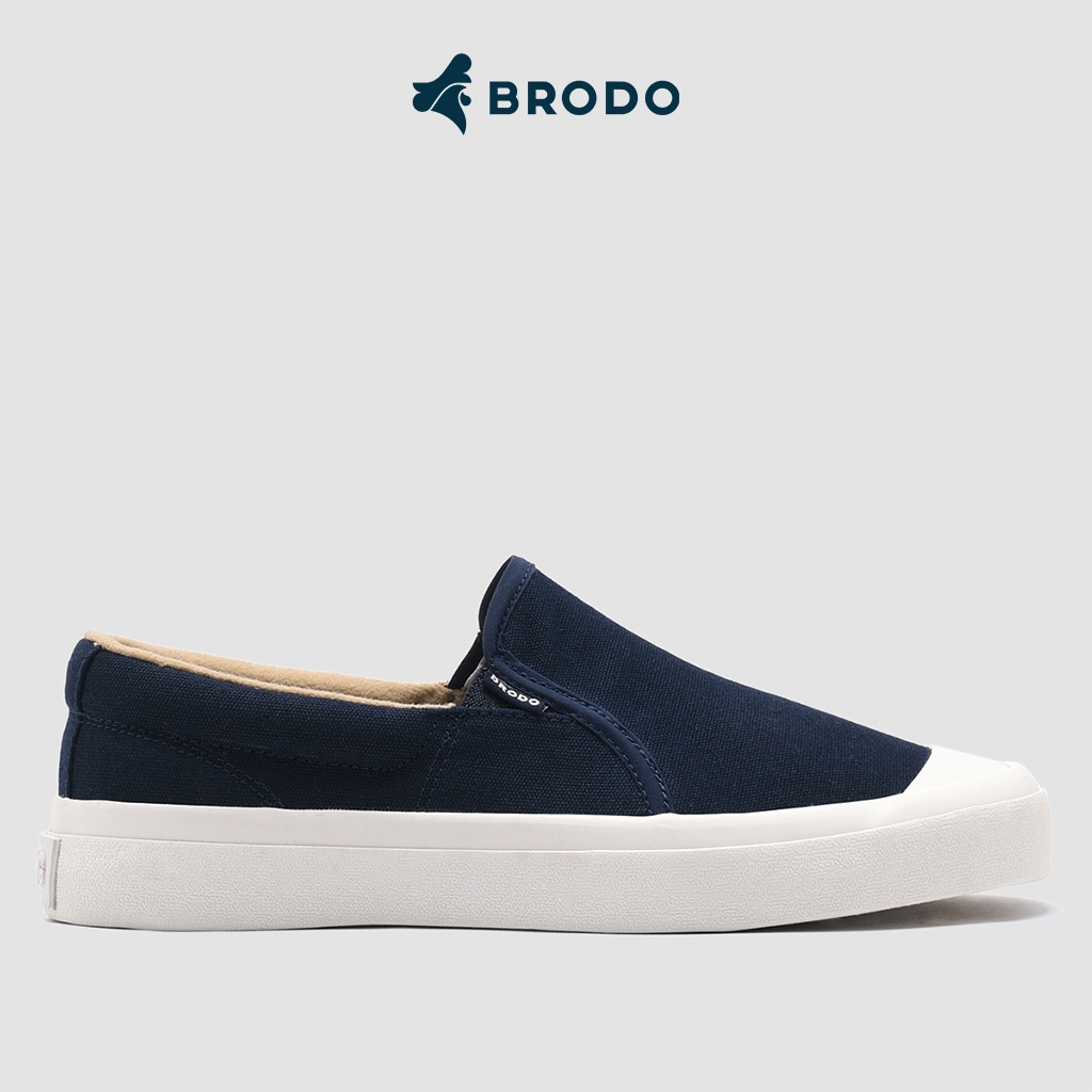 Jual BRODO - Sneakers Vantage V.2 Slip On Navy WS | Shopee Indonesia