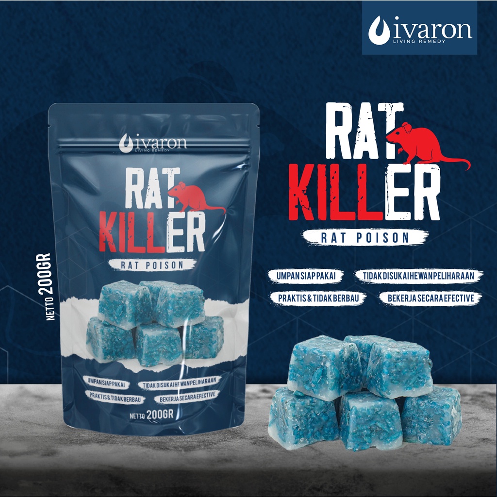 Jual IVARON | RAT KILLER RACUN TIKUS | UMPAN PEMBASMI TIKUS | OBAT ANTI ...