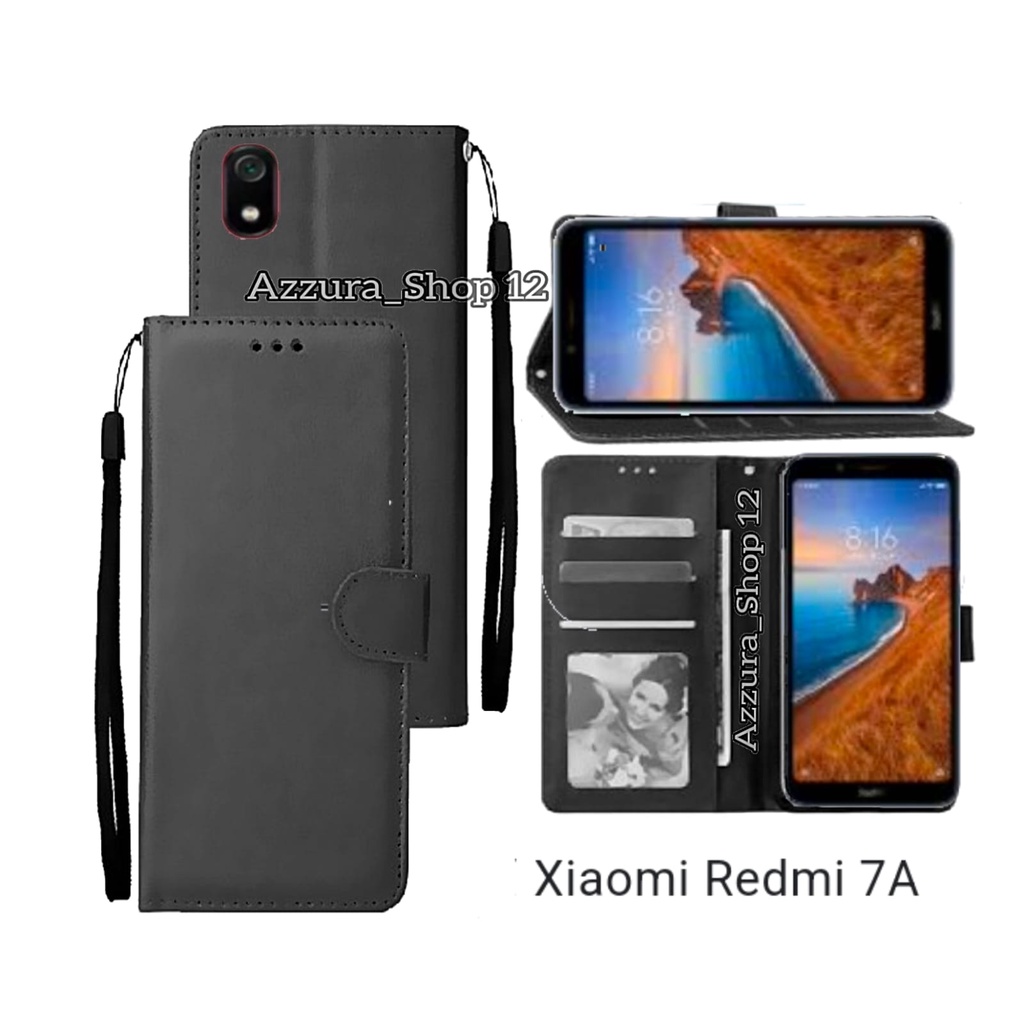 Jual XIAOMI REDMI 7A Case Flip Cover Kulit Soft Case Flip Wallet