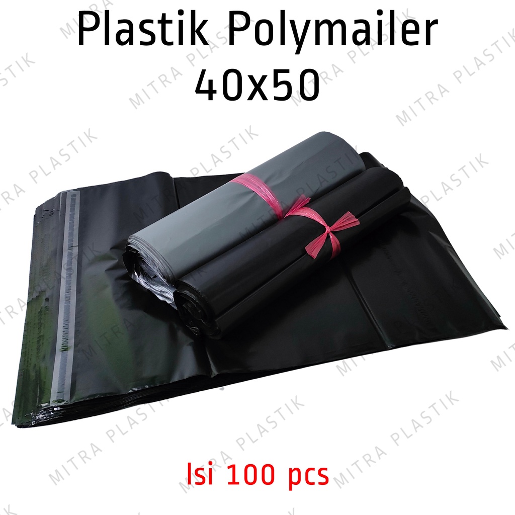 Jual Plastik Polymailer 40x50 Cm Isi 100 Pcs Hitam Silver Packing Online Shop Kantong Lem Seal 1146