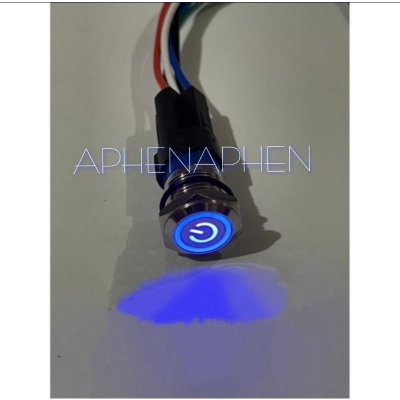 Jual Saklar LED stainless tombol on off push button metal plus socket ...