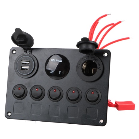 Jual panel saklar arb universal 5 switch offroad kapal | Shopee Indonesia