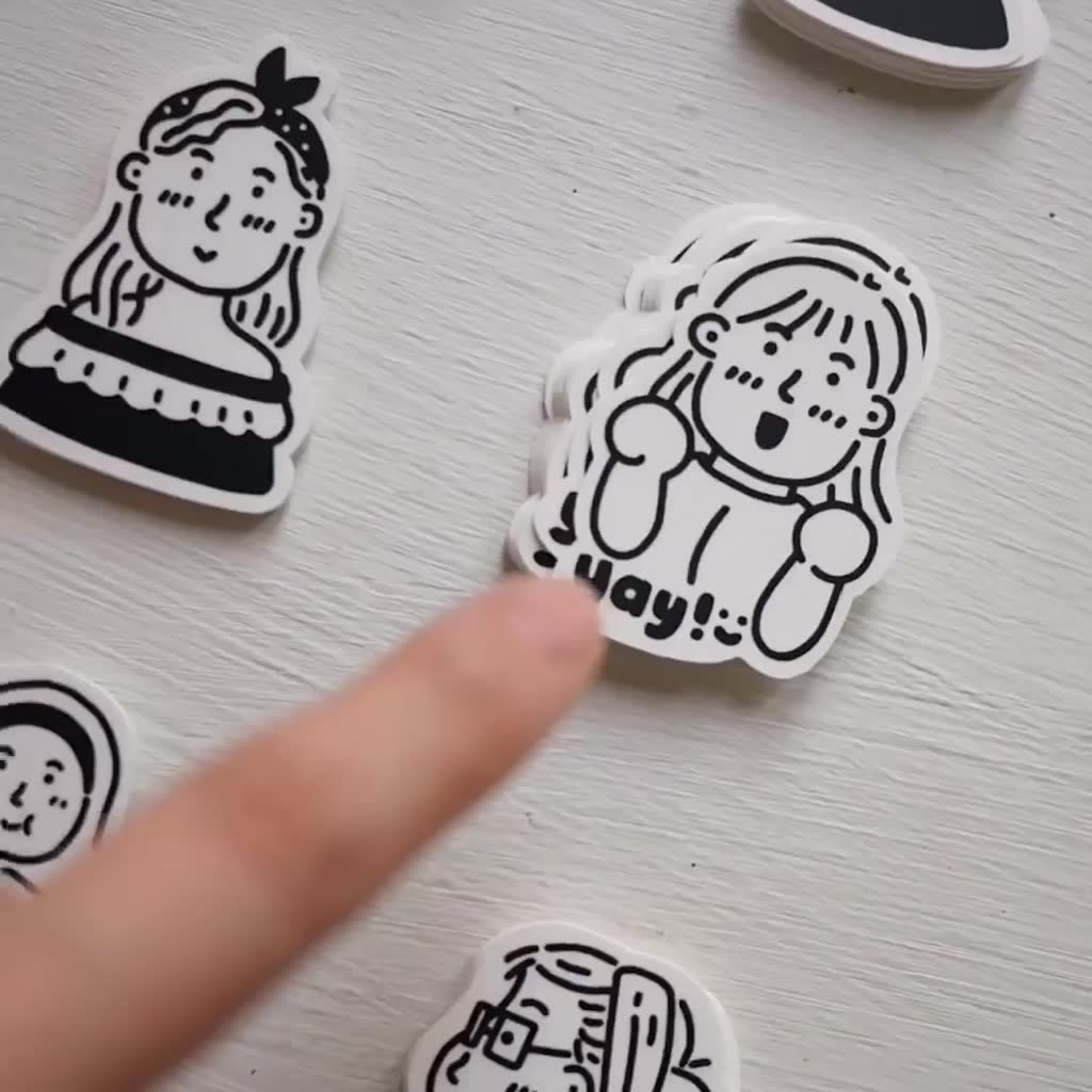 Jual Portraits Sticker Set Peekmybook | Stiker Die Cut | Deco Sticker ...
