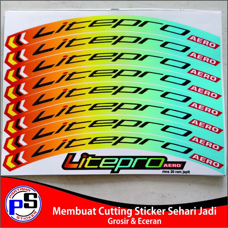 Jual Sticker Decal Rims Velg 20 Litepro Sepeda Minion rem cakram ...