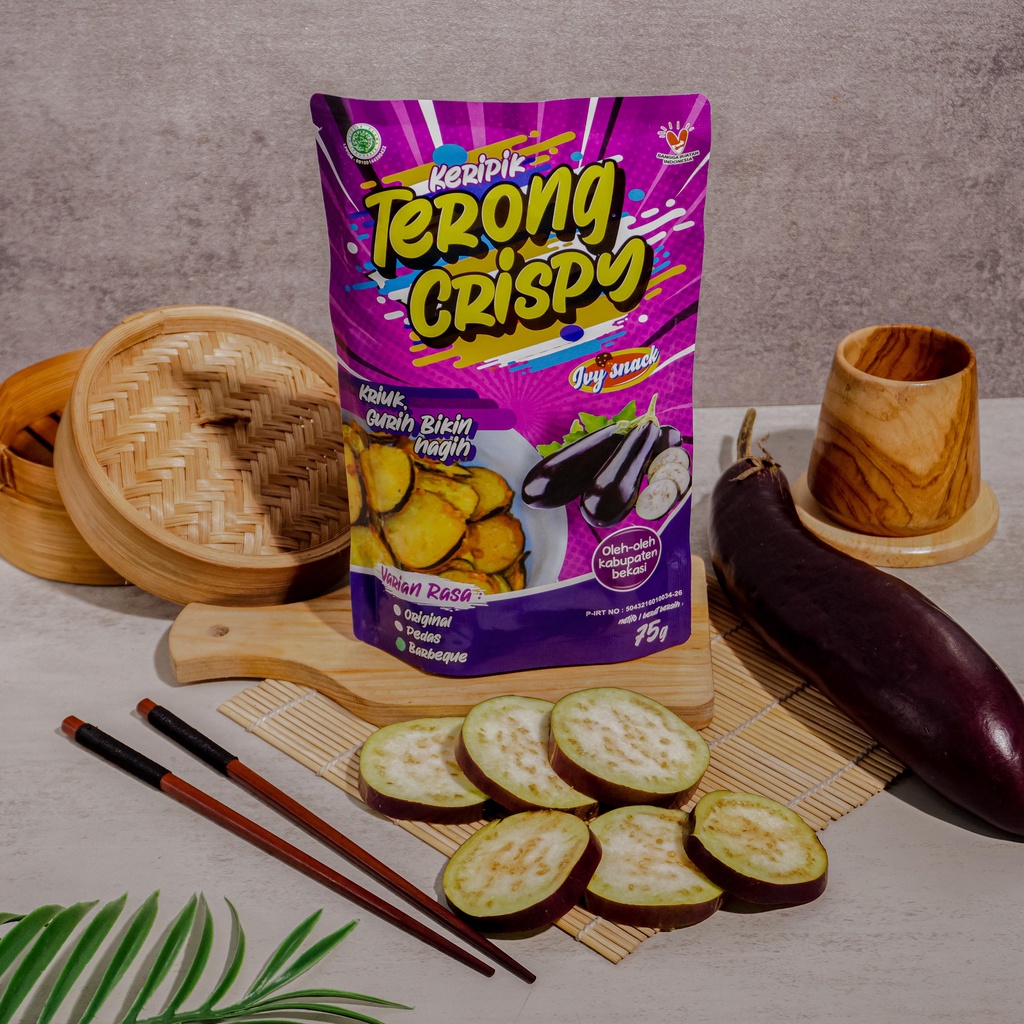 Jual Keripik Terong Ungu RASA BARBEQUE, Terong Crispy [IVY SNACK