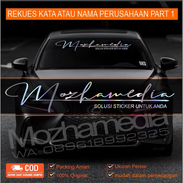 Jual Stiker Kaca Mobil Nama Custom Cutting Sticker Body Dan Kaca Mobil ...