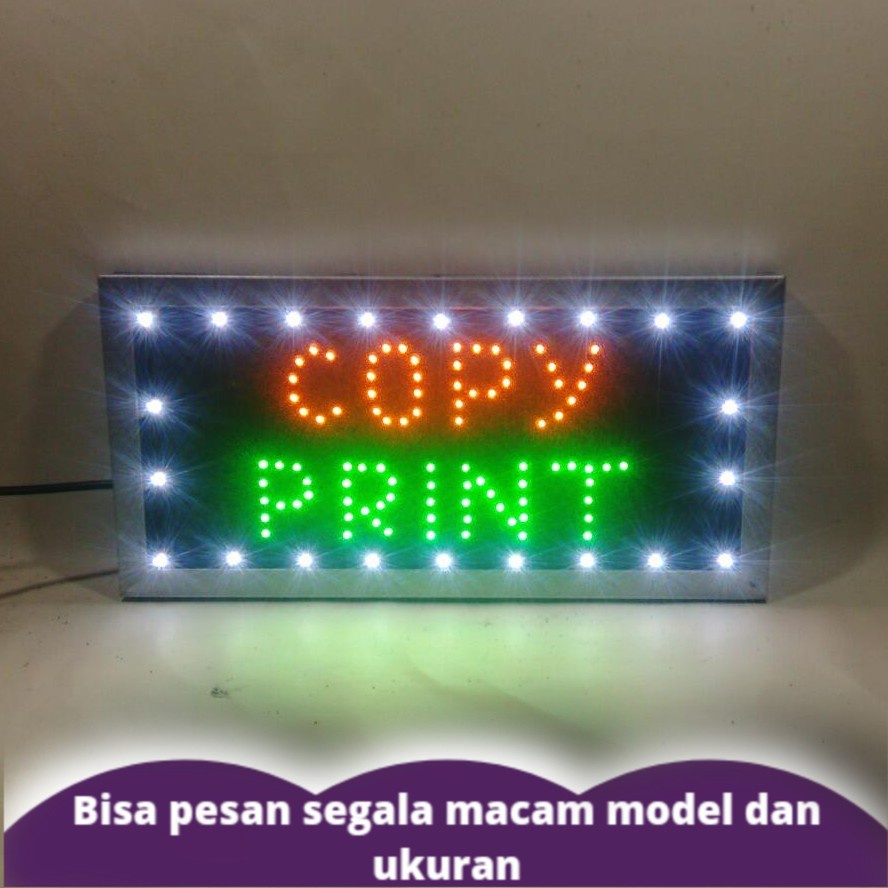 Jual Papan Tulisan Lampu Led Sign Copy Print Foto Copy Fotocopy