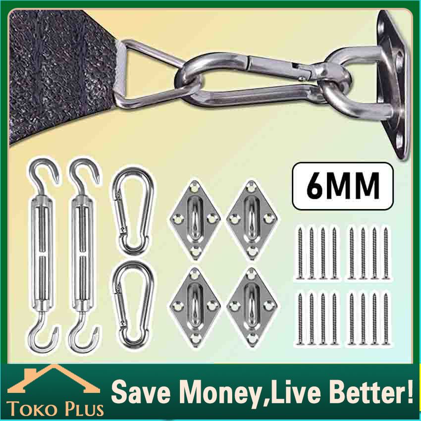 Jual Turnbuckle M6/6mm .Rectangle Sun Shade Sail Hardware Spanskrup M6/6mm . Span Skrup Screw