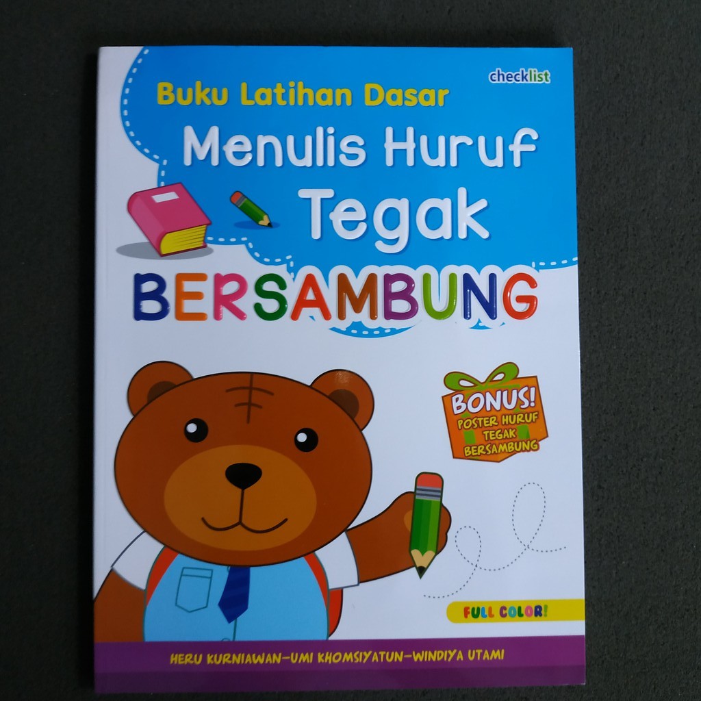 Jual Buku Latihan Dasar Menulis Huruf Tegak Bersambung -Ori- Heru ...