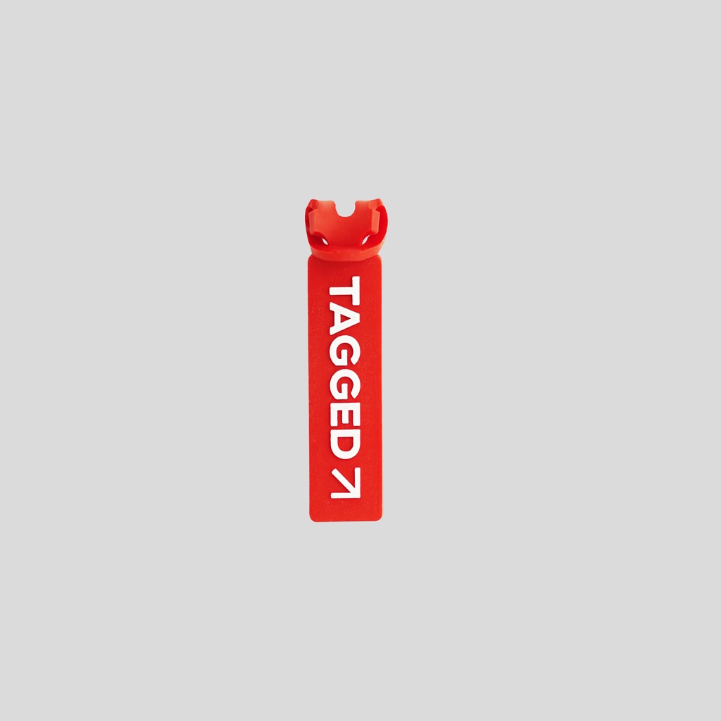 Jual Tagged - Rubber Tag Red White mini | Shopee Indonesia