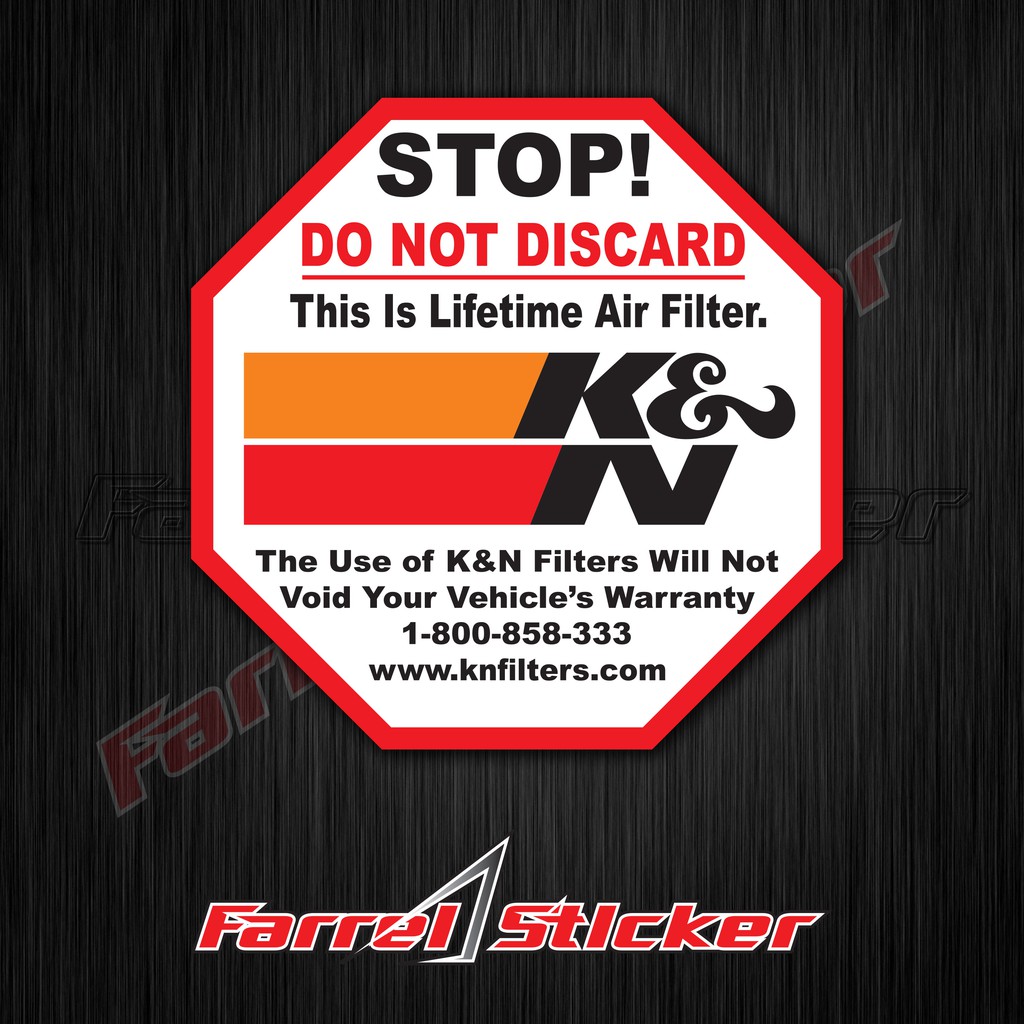 Jual Stiker Sticker K&N octagon princut | Shopee Indonesia