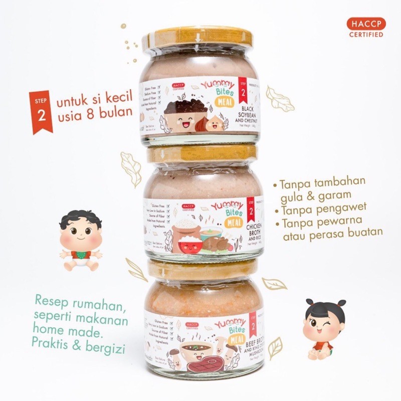 Jual Yummy Bites Meal STEP 2 Untuk usia mulai dari 8 bulan (145 gr