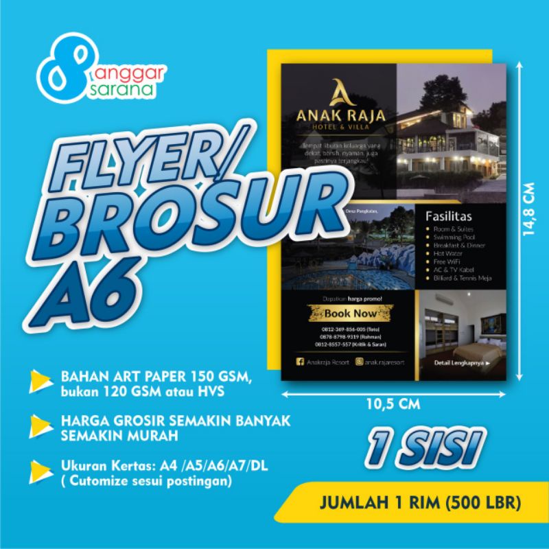 Jual Brosur Flyer Bahan Art Paper Gsm Sisi Ukuran A Rim Lembar Shopee Indonesia