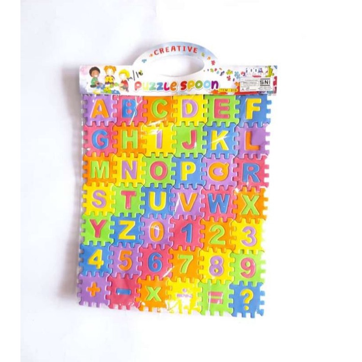 Jual Puzzle Spon Huruf Dan Angka Alphabet,Puzzle Busa mini,Mainan ...