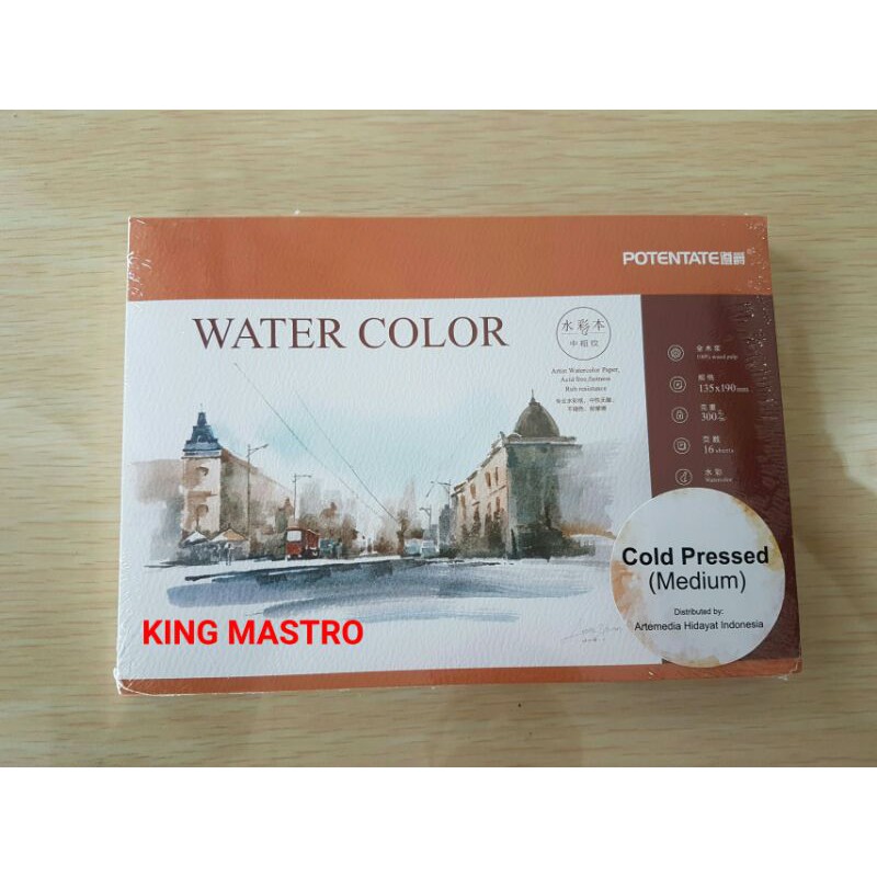 Jual POTENTATE WATER COLOR BOOK 135X190MM 300GMS 16 SHEETS