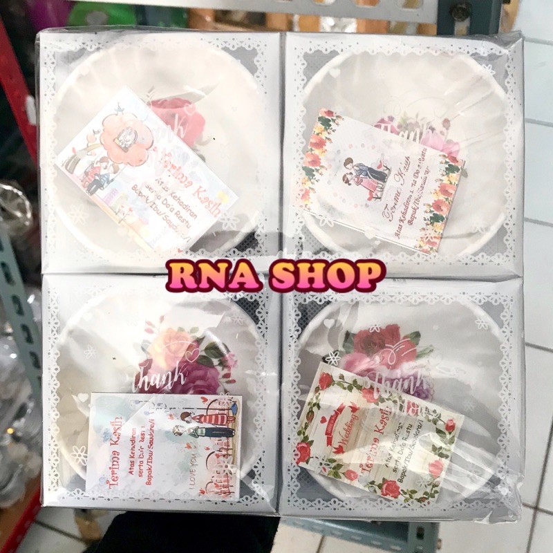 Jual Souvenir Pernikahan Mangkok Bulat Pinggiran Gerigi Kemasan Mika Motif Shopee Indonesia 9870