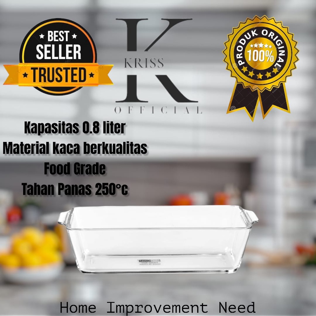 Jual Krischef Loyang Kaca Roti 800 Ml | Shopee Indonesia