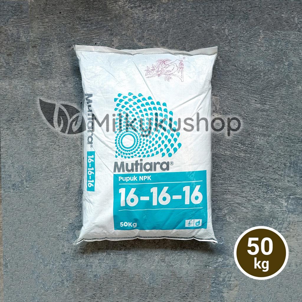 PUPUK NPK MUTIARA 16 16 16 MEROKE KEMASAN PABRIK 50 KG VIA GOSEND GRAB