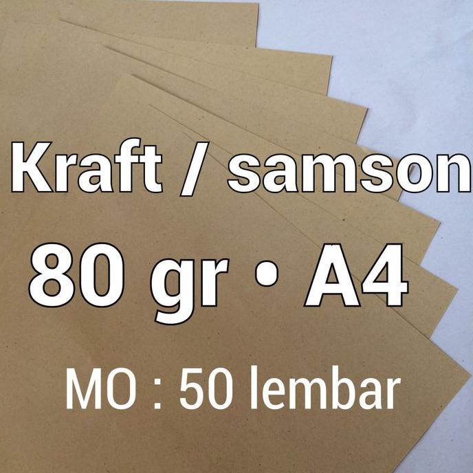 Jual Kertas Samson | 80 Gr | A4 | Kraft | Brown | Paper | Shopee Indonesia