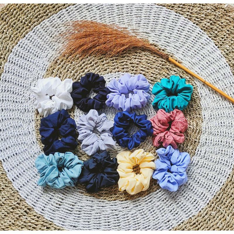 Jual Scrunchie Ikat Rambut hijab kunciran cemol cepol | Shopee Indonesia