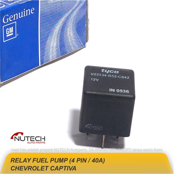 Jual RELAY FUEL PUMP POMPA SOLAR CHEVROLET CAPTIVA 4 PIN 40A ASLI ORI ...