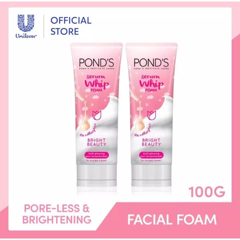 Jual Ponds Bright Beauty whip foam 100gr - isi 2 (merah) | Shopee Indonesia