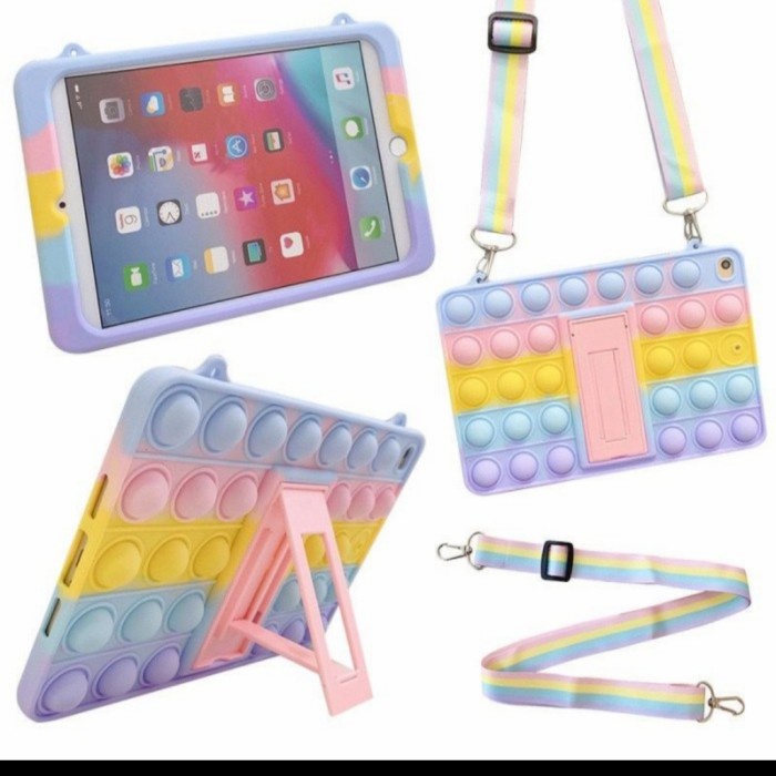 Jual Samsung Tab S6 lite SMP615 Case pop it standing RAINBOW POP